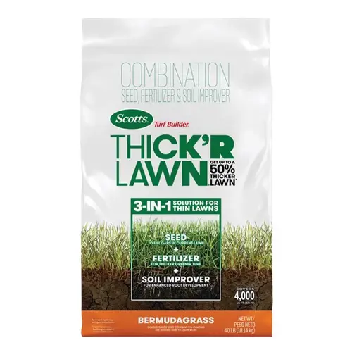 Turf Builder Thick'R Lawn Bermuda Grass Seed, 40 lb Bag Turf Builder Thick'R Lawn Bermuda Grass Seed, 40 lb Bag