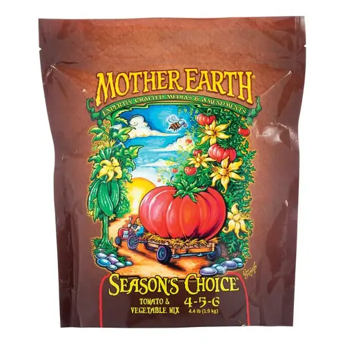 Tomato and Vegetable Mix, 4.4 lb Case, Solid, 4-5-6 N-P-K Ratio Dark Brown/Tan