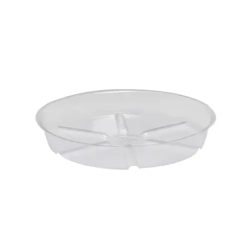 Plant Saucer 2.5" H X 10" D Plastic Clear Clear
