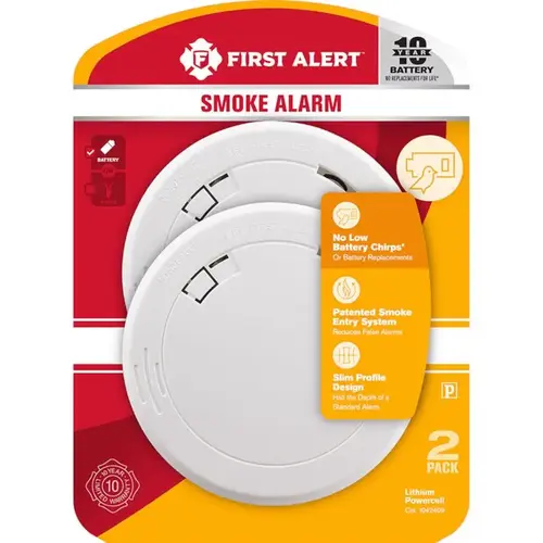 10-Year Sealed Battery Photoelectric Smoke Alarm (2-Pack) White Pair 10-Year Sealed Battery Photoelectric Smoke Alarm (2-Pack) White Pair