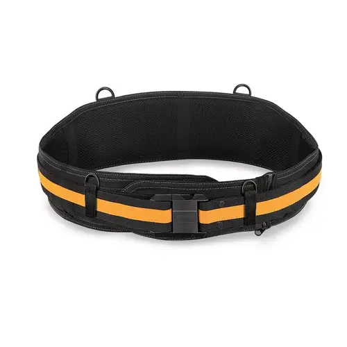 Padded Belt with Back Support Polyester Heavy Duty 4.25" L X 13.5" H Black/Orange O Black/Orange - pack of 3