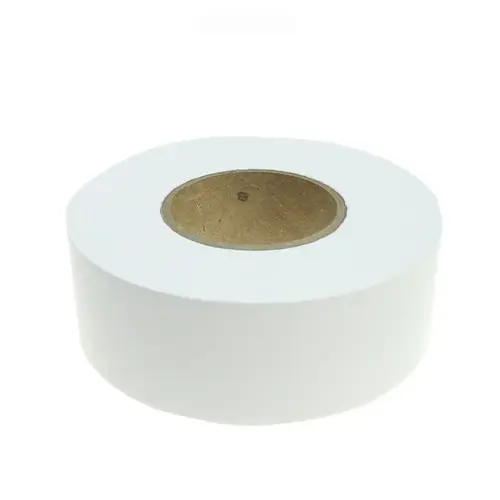 Flagging Tape, 300 ft L, 1-3/16 in W, White, Polyethylene