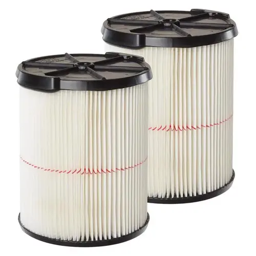 Wet/Dry Vac Cartridge Filter 6.75" D General Purpose 5-20 gal White Pair Wet/Dry Vac Cartridge Filter 6.75" D General Purpose 5-20 gal White Pair