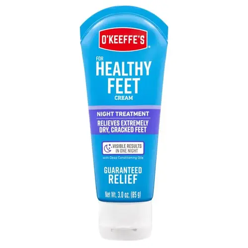 Night Treatment Foot Cream O'Keeffe's For Healthy Feet White 3 oz White Night Treatment Foot Cream O'Keeffe's For Healthy Feet White 3 oz White