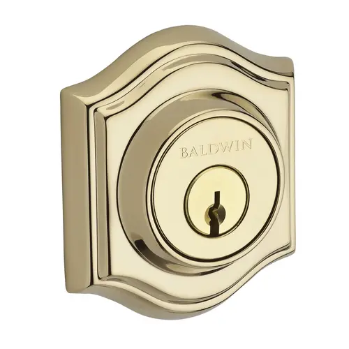 Double Cylinder Traditional Arch Deadbolt with 6AL Latch and Dual Strike Lifetime Brass Finish Double Cylinder Traditional Arch Deadbolt with 6AL Latch and Dual Strike Lifetime Brass Finish