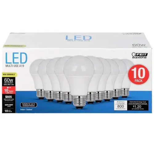 LED Bulb A19 E26 (Medium) Daylight 60 Watt Equivalence Daylight LED Bulb A19 E26 (Medium) Daylight 60 Watt Equivalence Daylight