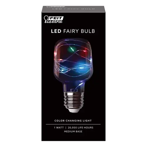 LED Bulb Fairy Cylinder E26 (Medium) Multi-Colored Clear LED Bulb Fairy Cylinder E26 (Medium) Multi-Colored Clear