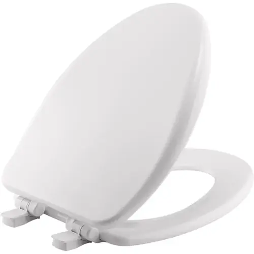 164SLOW 000 Toilet Seat, Elongated, Wood, White, Easy Clean and Change Hinge 164SLOW 000 Toilet Seat, Elongated, Wood, White, Easy Clean and Change Hinge