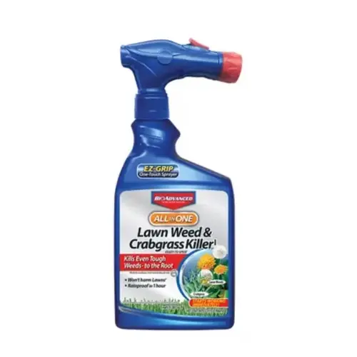 Weed and Crabgrass Killer, Liquid, Black/Brown, 32 oz