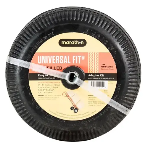 Hand Truck Tire Universal Fit 4" D X 10" D 300 lb. cap. Offset Rubber Hand Truck Tire Universal Fit 4" D X 10" D 300 lb. cap. Offset Rubber