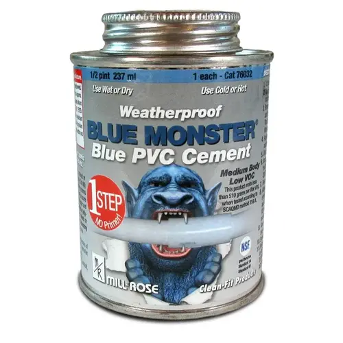 All Weather Cement Blue For PVC 8 oz Blue All Weather Cement Blue For PVC 8 oz Blue