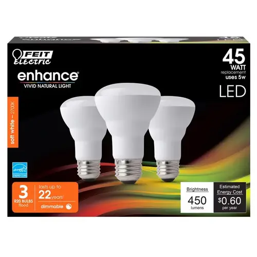 LED Bulb Enhance R20 E26 (Medium) Soft White 45 W Frosted LED Bulb Enhance R20 E26 (Medium) Soft White 45 W Frosted