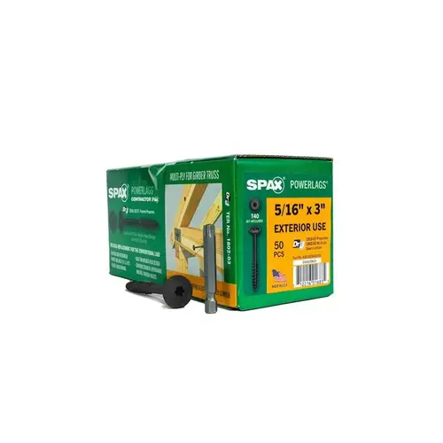 Construction Screws Powerlags 3" L T-40 Washer Head High Corrosion Resistant