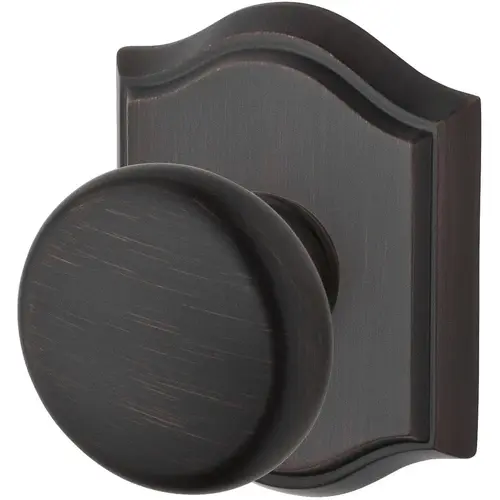 Entry Round Knob and Traditional Arch Rose with 6AL Latch and Dual Strike Venetian Bronze Finish Entry Round Knob and Traditional Arch Rose with 6AL Latch and Dual Strike Venetian Bronze Finish