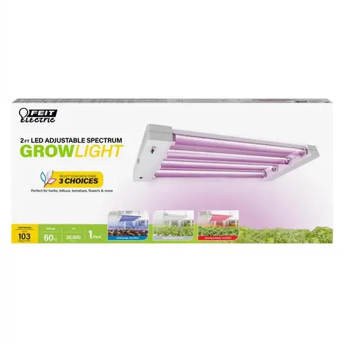 Grow Light, 0.5 A, 120 V, LED Lamp, 1300 K Color Temp Clear Grow Light, 0.5 A, 120 V, LED Lamp, 1300 K Color Temp Clear