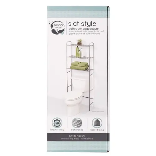 Spacesaver Shelf 60.2" H X 22.8" W X 8-1/2" D Silver Metal Satin Nickel