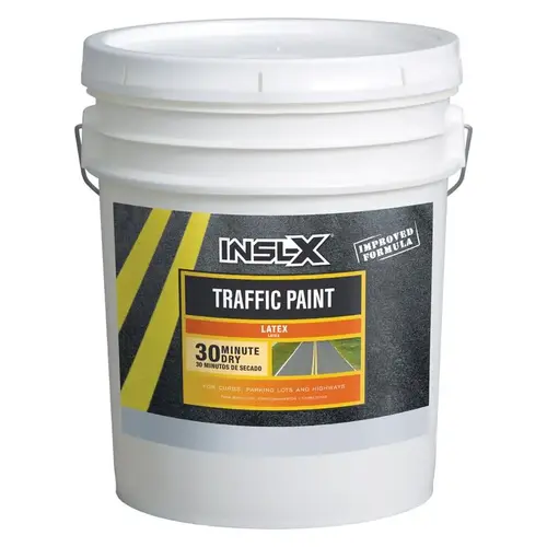 Insl-X Traffic Marking Paint, 30 min Drying, Flat, White, 5 gal Can Insl-X Traffic Marking Paint, 30 min Drying, Flat, White, 5 gal Can