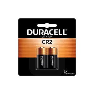 DURACELL DLCR2B2PK Battery, 3 V Battery, 780 mAh, CR2 Battery, Lithium, Manganese Dioxide Pair