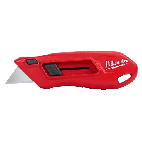 Compact Side Slide Utility Knife, Steel Blade Red Compact Side Slide Utility Knife, Steel Blade Red