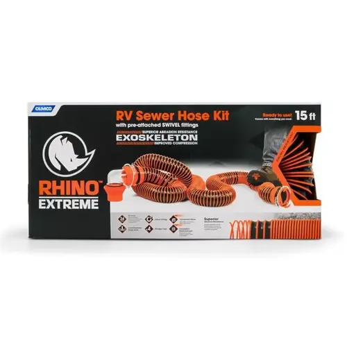 RV Sewer Kit RhinoExtreme Black RV Sewer Kit RhinoExtreme Black