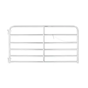 Tarter 6GG8 Tube Gate 50" H X 1.75" W X 8 ft. L Galvanized Steel Silver