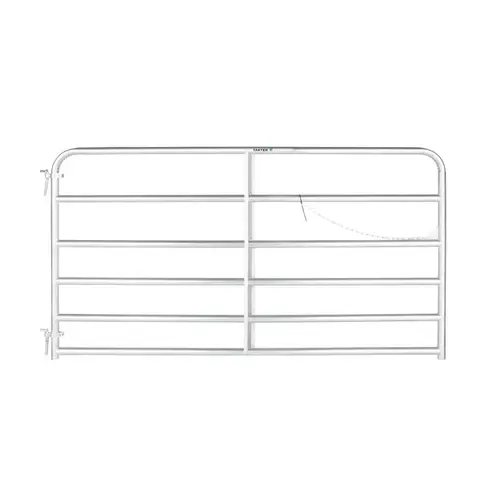 Tube Gate 50" H X 1.75" W X 8 ft. L Galvanized Steel Silver