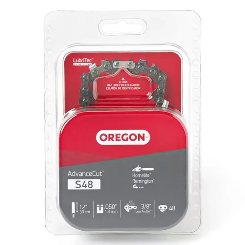 Chainsaw Chain, 12 in L Bar, 0.05 Gauge, 3/8 in TPI/Pitch, 48-Link Chainsaw Chain, 12 in L Bar, 0.05 Gauge, 3/8 in TPI/Pitch, 48-Link
