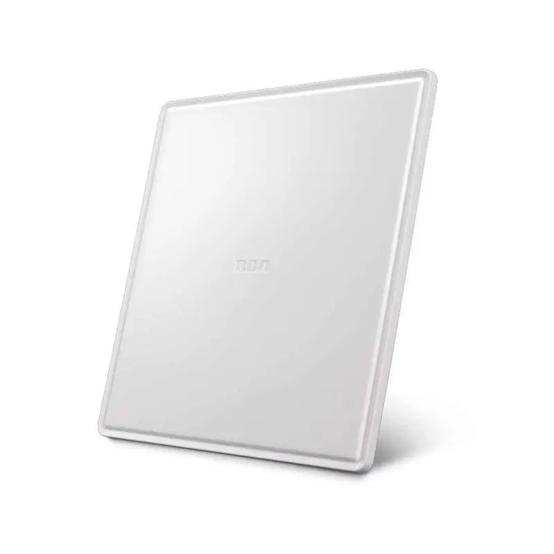 RCA White 8.15 In. W. x 9.13 In. L. Flat Multi-Directional HDTV Indoor Antenna ANT1400E RCA White 8.15 In. W. x 9.13 In. L. Flat Multi-Directional HDTV Indoor Antenna ANT1400E