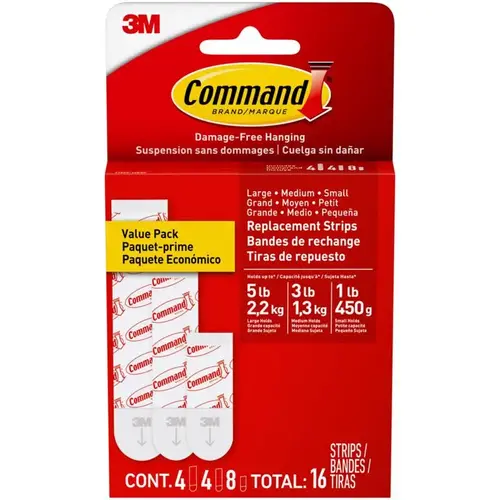 17200CL Refill Strip, White - pack of 16 17200CL Refill Strip, White - pack of 16