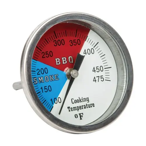 Analog 2 In. Stainless Steel Temperature Gauge Thermometer Silver