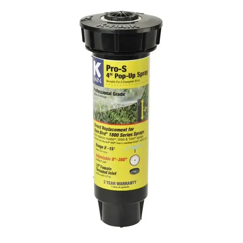 Pop-Up Spray Head Pro-S 4" H Adjustable Black