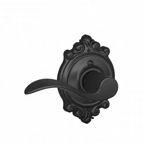 Left Hand Accent Lever with Brookshire Rose Half Dummy Matte Black Finish Left Hand Accent Lever with Brookshire Rose Half Dummy Matte Black Finish