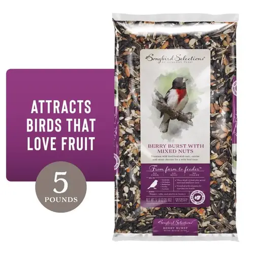 Wild Bird Food Berry Burst with Mixed Nuts Wild Bird Seed 5 lb Wild Bird Food Berry Burst with Mixed Nuts Wild Bird Seed 5 lb