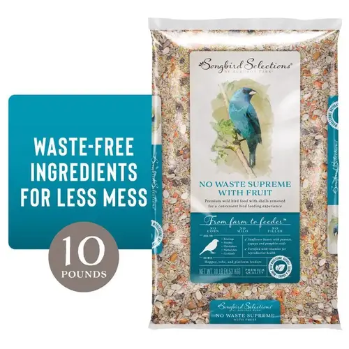 Wild Bird Food No Waste Supreme with Fruit Wild Bird Seed 10 lb Wild Bird Food No Waste Supreme with Fruit Wild Bird Seed 10 lb