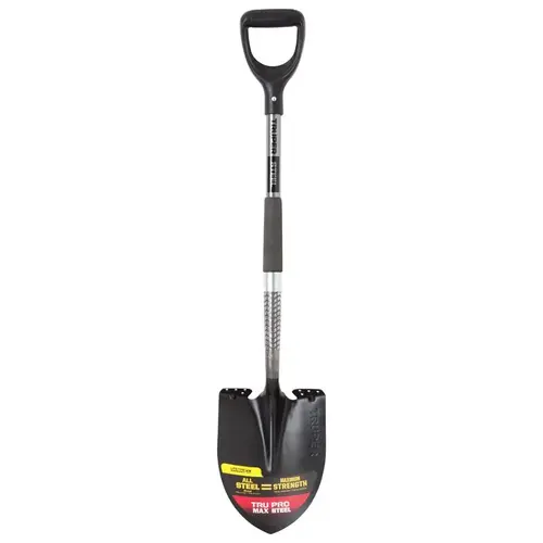Shovel Tru Pro 40" Steel Round Digging Steel Handle Silver Shovel Tru Pro 40" Steel Round Digging Steel Handle Silver