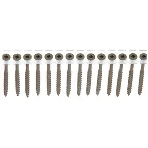 Senco 08D250W 08D Series Deck Screw, Flat Head, #2 Drive, Steel, Weatherex