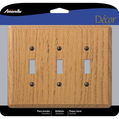 Wall Plate Contemporary Brown 3 gang Wood Toggle Brown Wall Plate Contemporary Brown 3 gang Wood Toggle Brown