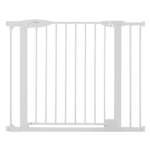 Ultimutt Walk Thru Pet Gate, Hinge Door, 29.75 - 37.5 In. W x 30 In. High White