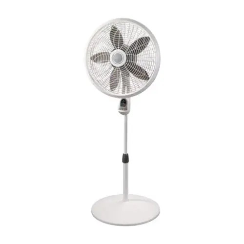 Pedestal Fan 53.5" H 3 speed Oscillating Remote Control White