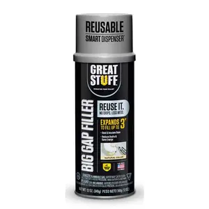 Great Stuff 99108860 Foam Sealant Smart Dispenser Ivory Polyurethane Insulating 12 oz Ivory Yellow