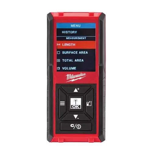 Laser Distance Meter 4.2" L X 1.9" W 150 ft. Red Red Laser Distance Meter 4.2" L X 1.9" W 150 ft. Red Red
