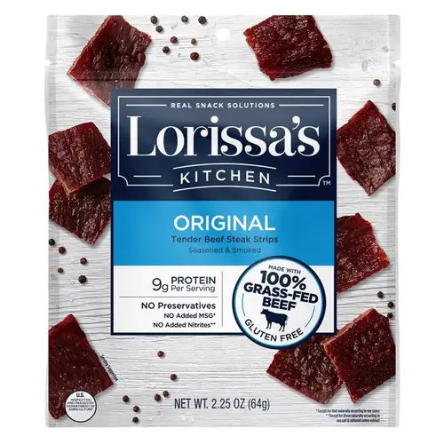 Beef Jerky Lorissa's Kitchen Original 2.25 oz Bagged Beef Jerky Lorissa's Kitchen Original 2.25 oz Bagged