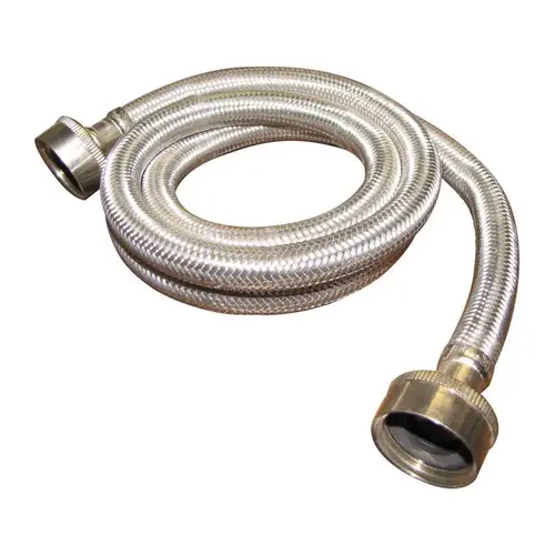Washing Machine Hose 3/4" FHT X 3/4" D FHT 4 ft. Stainless Steel Washing Machine Hose 3/4" FHT X 3/4" D FHT 4 ft. Stainless Steel