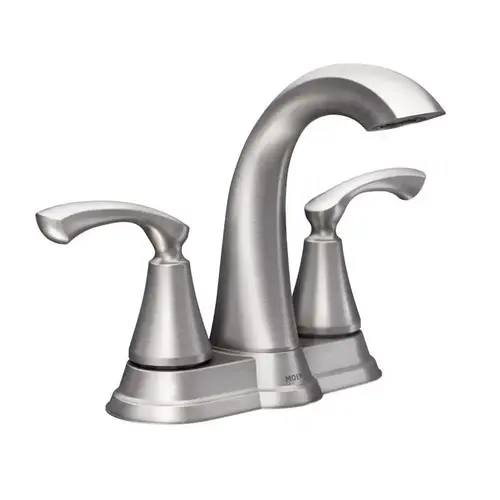 Tiffin Series Bathroom Faucet, 1.2 gpm, 2-Faucet Handle, Metal, Brushed Nickel, Lever Handle Tiffin Series Bathroom Faucet, 1.2 gpm, 2-Faucet Handle, Metal, Brushed Nickel, Lever Handle