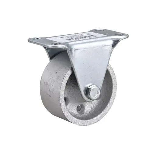 Rigid Caster 2" D Cast Iron 125 lb Silver Rigid Caster 2" D Cast Iron 125 lb Silver
