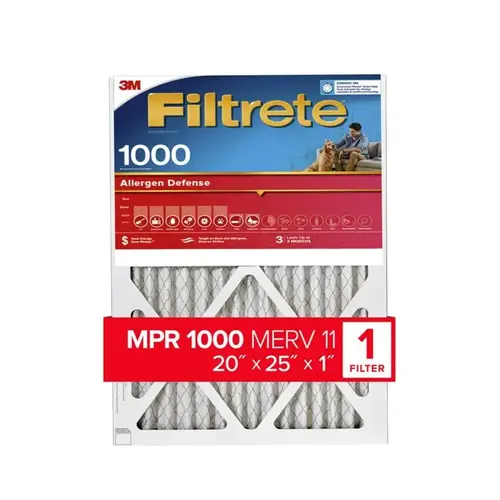 20" x 25" x 1" 9803DC-6 MERV 11, 1000 MPR Micro air filter - pack of 4 20" x 25" x 1" 9803DC-6 MERV 11, 1000 MPR Micro air filter - pack of 4