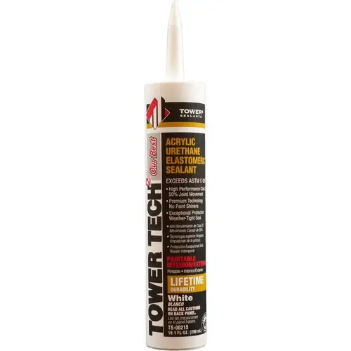 Sealant Tower s Tower Tech 2 White Acrylic Urethane Window and Door 10.1 oz White