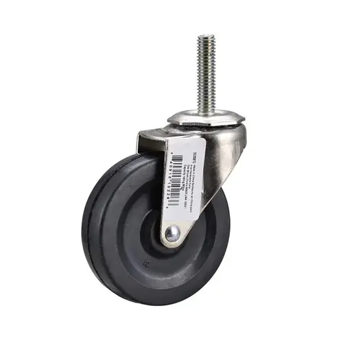 Caster 3" D Swivel Soft Rubber 90 lb Black Caster 3" D Swivel Soft Rubber 90 lb Black