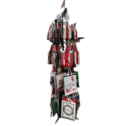 Gift Bag Assorted Spinner Rack of Christmas Assorted Multi-Color Gift Bag Assorted Spinner Rack of Christmas Assorted Multi-Color