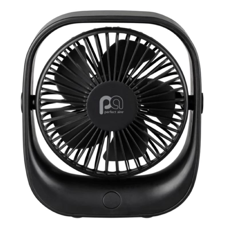 Perfect Aire 1PAFD5R USB Fan 5.75" H X 5" D 3 speed Black